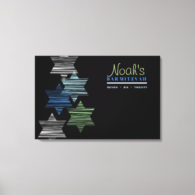 STARS CONNECTING Bat Mitzvah Memory Sign In Board (Front)