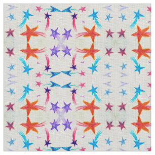Stars Custom Ivory Linen (54" width) Fabric
