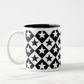Stars & Diamonds Two-Tone Coffee Mug