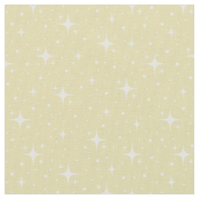 Stars & Dots on Yellow Fabric (Close Up)