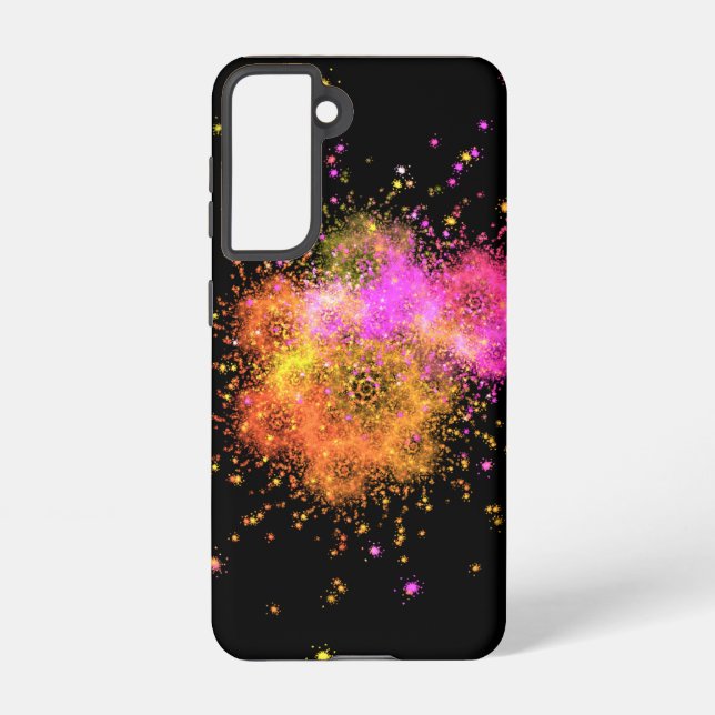 Stars explode - fractal samsung galaxy s21 case (Back)