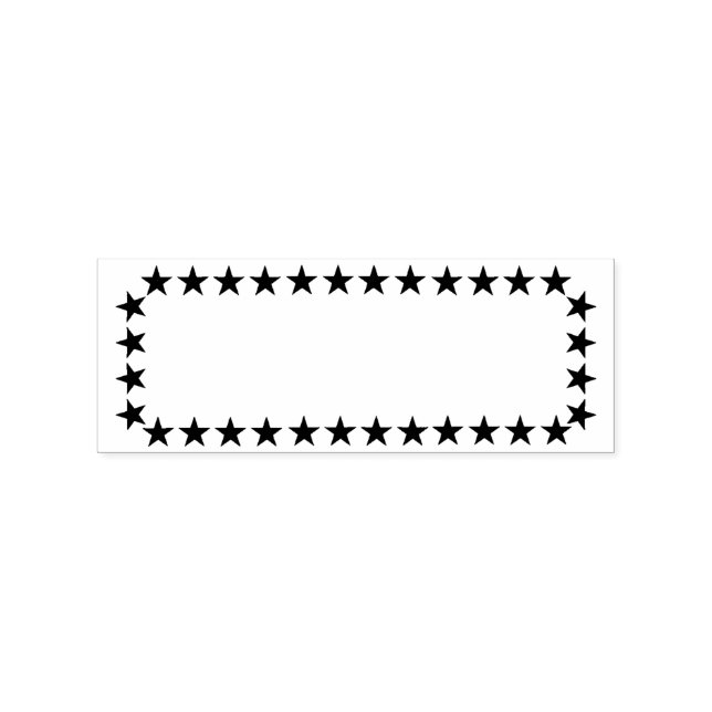 Stars Frame Boarder Rubber Stamp   (Imprint)