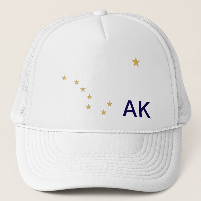 Stars from Alaska Flag Trucker Hat (Front)