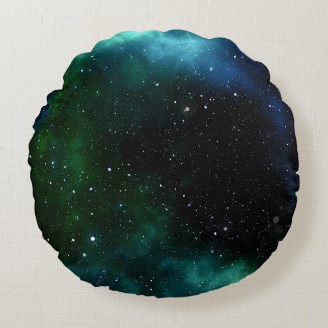 Stars Galaxy Gradient Round Cushion (Front)