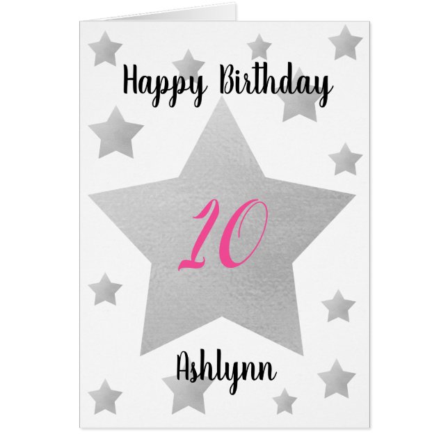 Stars Girl Birthday (Front)