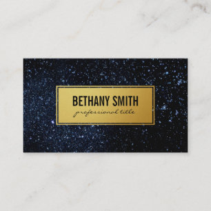 Stars Gold Frame Business Card