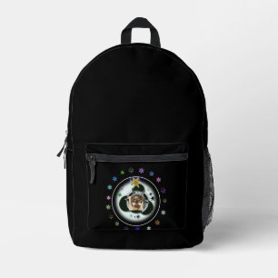 Stars Gold Mask Printed Backpack