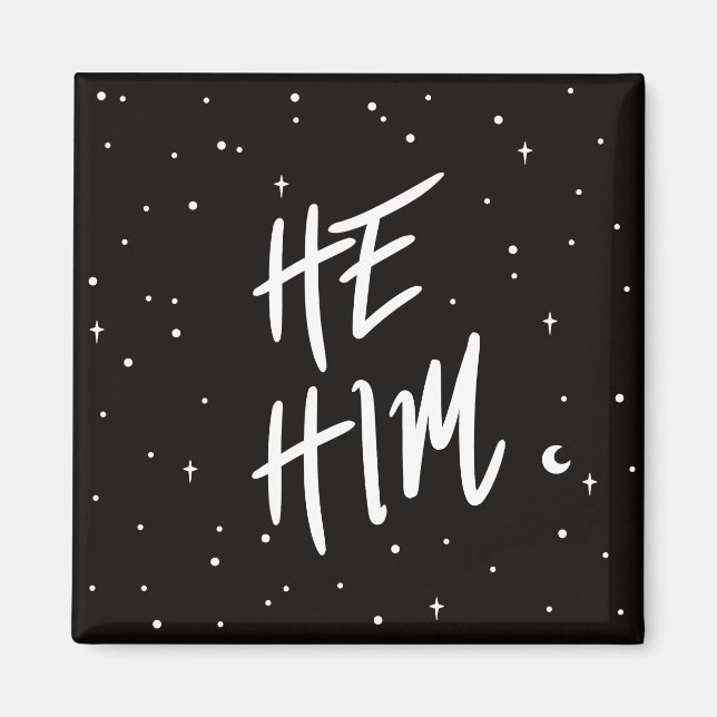 Stars He/Him Pronouns Magnet (Front)