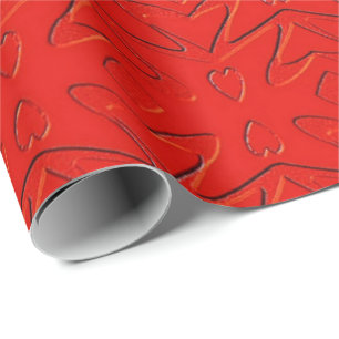 Stars & Hearts Christmas Wrapping Paper