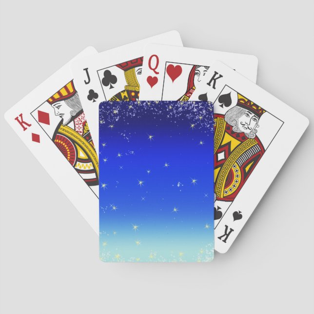 stars in blue playing cards (Back)