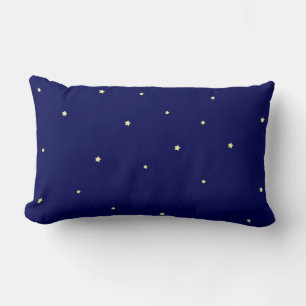 Stars In Midnight Blue Sky Fanciful Lumbar Cushion