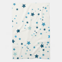 Stars in multiple shades of blue on white