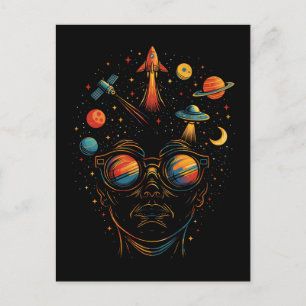 Stars in My Eyes Psychedelic Space Sci Fi & Cosmic Postcard