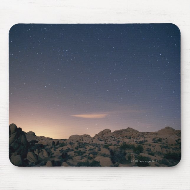 Stars in sky over desert 4 mouse pad (Front)