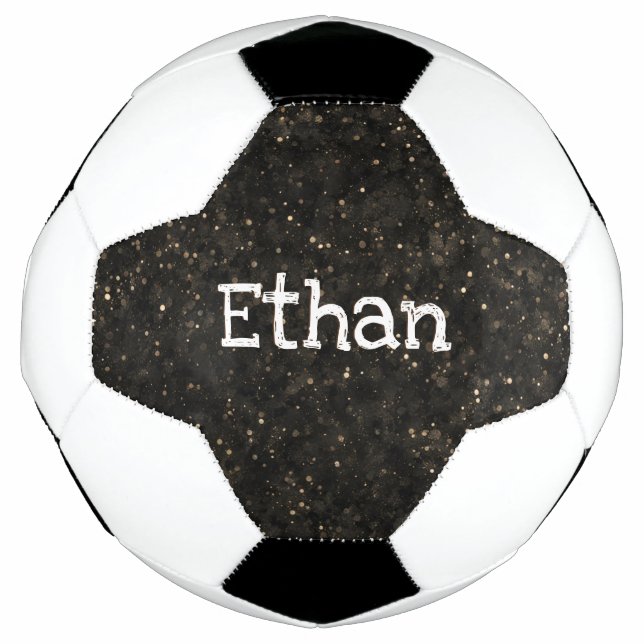Stars in Space Modern Stylish Simple Name Soccer Ball (Front)
