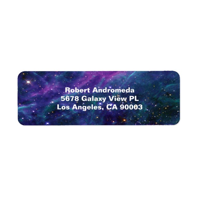 Stars in Tarantula Nebula Blue Hue, ZGOS, Address (Front)