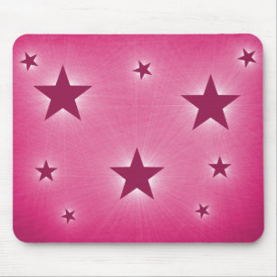Stars in the Night Sky Mousepad, Magenta Mouse Pad