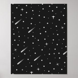 Stars in the night sky pattern poster
