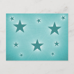 Stars in the Night Sky Postcard, Teal Postcard