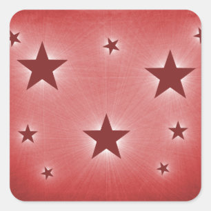 Stars in the Night Sky Stickers, Dark Red Square Sticker