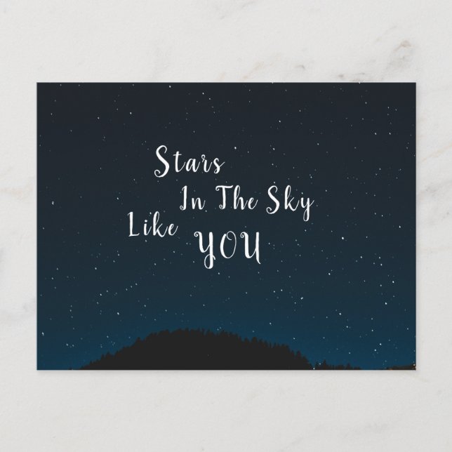 stars In The Sky like You Postcard (Front)