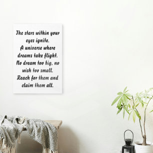 Stars in Your Eyes Inspirational Mini Poem Poster