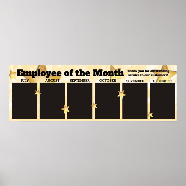stars JUL-DEC photo display employee of the month Poster (Front)