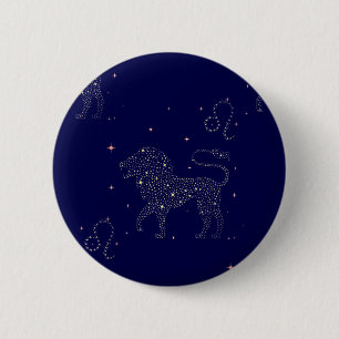 stars leo 6 cm round badge