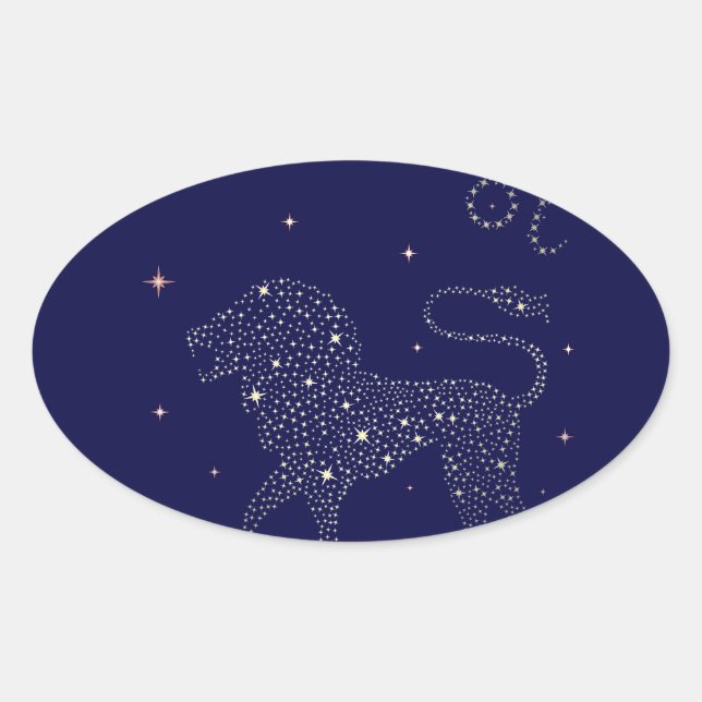 stars leo oval sticker (Front)