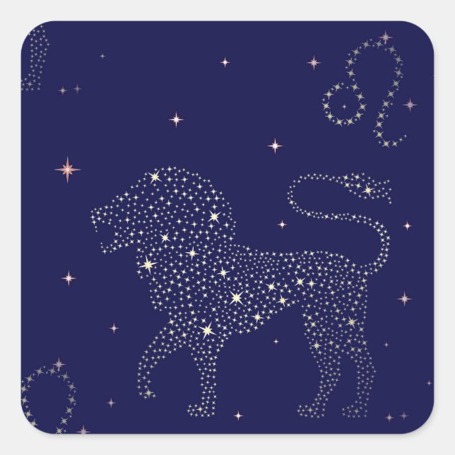 stars leo square sticker (Front)