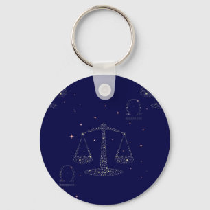 stars libra key ring
