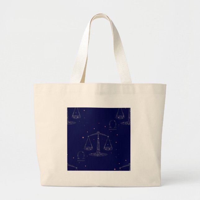 stars libra large tote bag (Front)