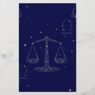 stars libra stationery