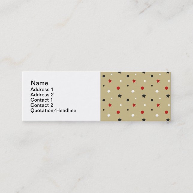 Stars Mini Business Card (Front)