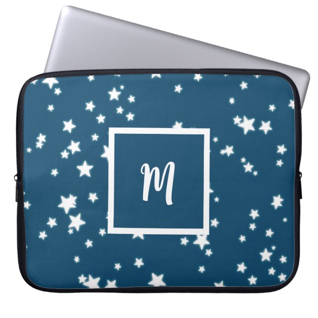 Stars monogram laptop sleeve (Front)