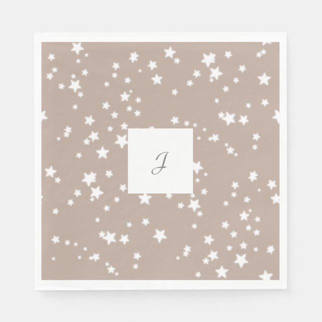 Stars monogram napkin (Front)