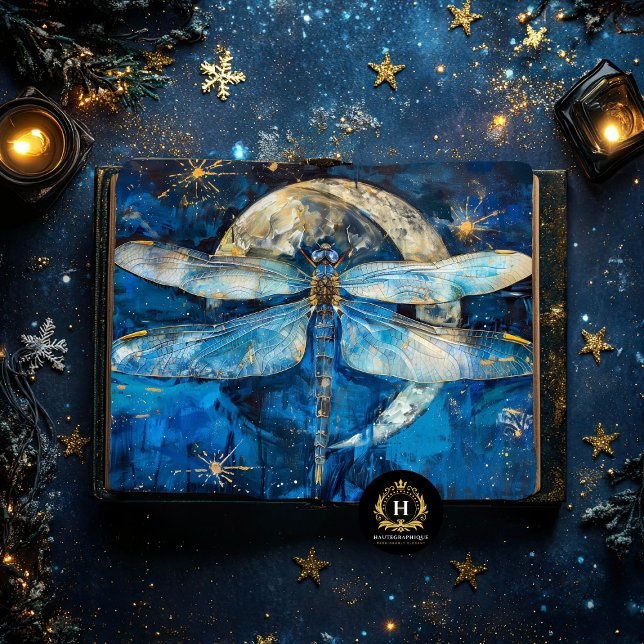 Stars Moon Blue Dragonfly Vintage  Decoupage  Tissue Paper (Creator Uploaded)