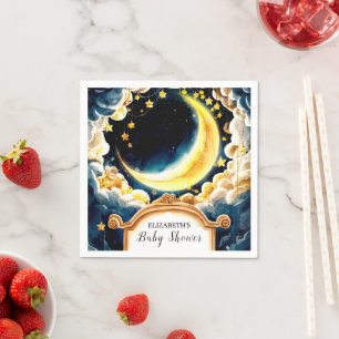 Stars Moon Celestial Baby Shower Napkin