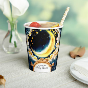 Stars Moon Celestial Baby Shower Paper Cups