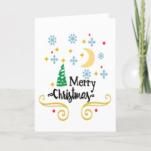 Stars, Moon, Snowflakes, and Merry Christmas, ZSSG Holiday Card