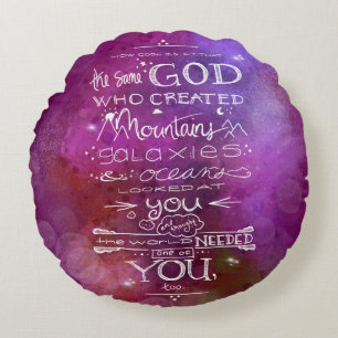 Stars moon space nursery astrology astronomy art round cushion