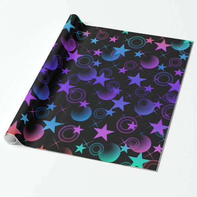 Stars 'n Stuff Pattern Wrapping Paper (Unrolled)
