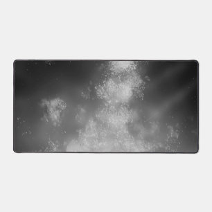 Stars Night Sky Midnight Milky Way Gray  Desk Mat