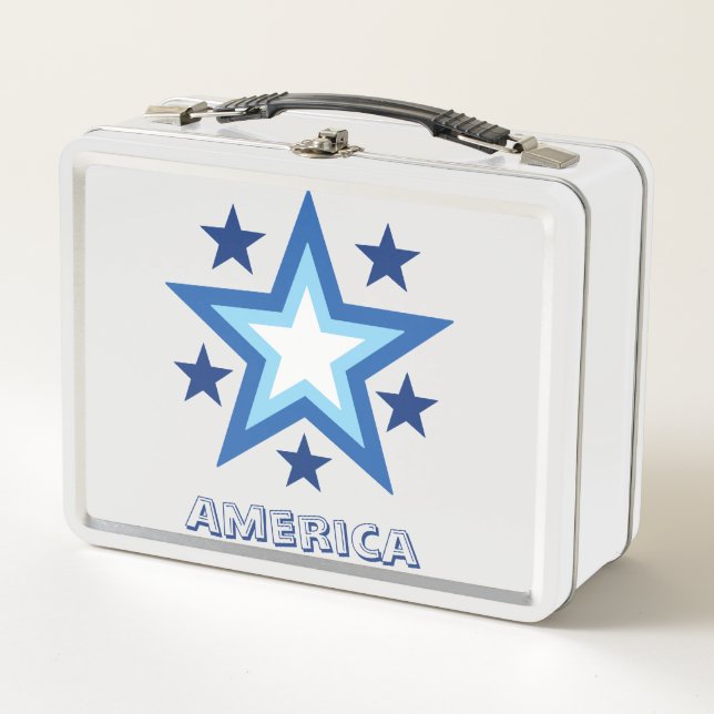 Stars of America Metal Lunch Box (Front)
