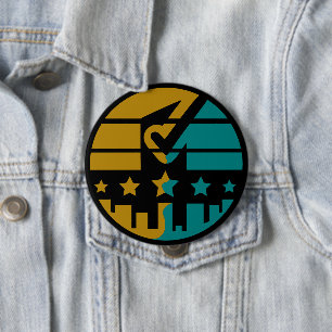 Stars of Approval - A Modern Perspective 10 Cm Round Badge