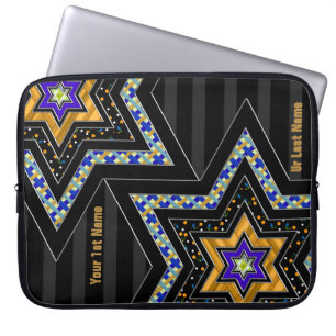 STARS of David and Stripes v1 (Personalised) Laptop Sleeve