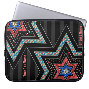 STARS of David and Stripes v2 (Personalised) Laptop Sleeve