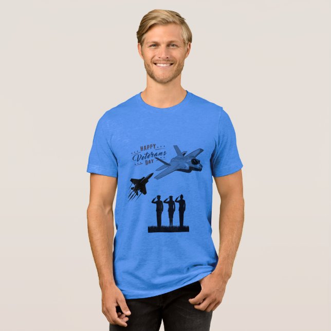 Stars of Sacrifice blue Tri-Blend Shirt (Front Full)