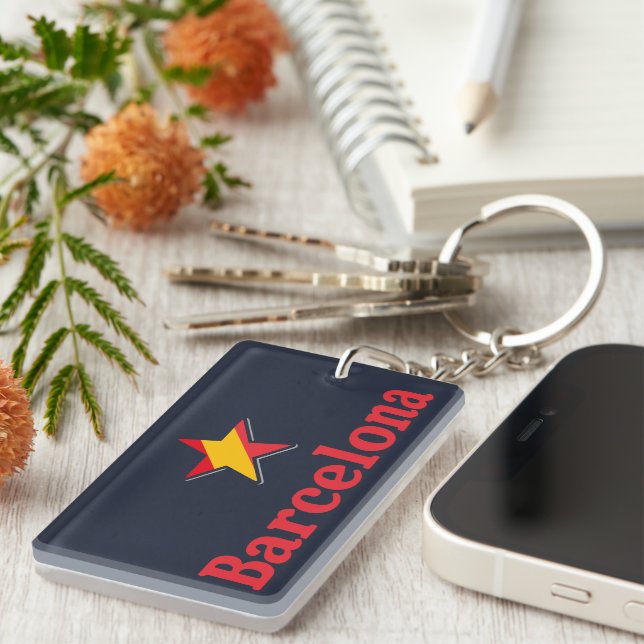 Stars of Spain – Barcelona Key Ring (Front Right)