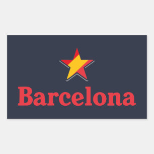 Stars of Spain – Barcelona Rectangular Sticker